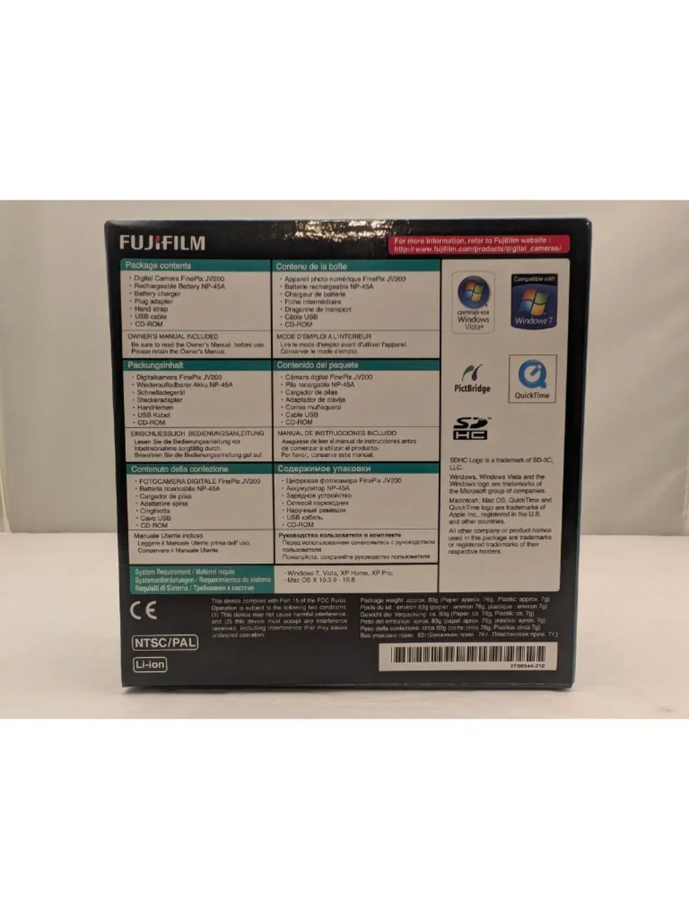 FUJIFILM Finepix JV200 14MP Digital Camera w/ Case | Black | FX-JV200B-US | USED